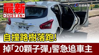 自撞路樹落跑! 掉「20顆子彈」警急追車主【最新快訊】