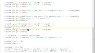 Java Shortcut Operators