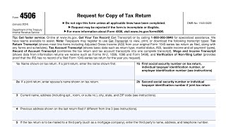 IRS Form 4506 walkthrough (Request for Copy of Tax Return)