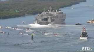 USNS Spearhead (JHSV-1) arriving into Port Everglades on 6/28/2014