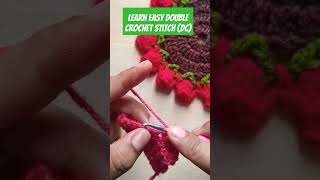 Learn basic Double crochet stitch..Easy and Beautiful  #viral #trending #crochet #craft @blissfulbox