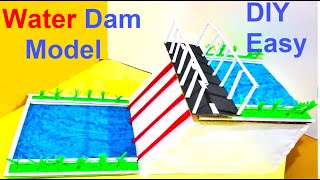 dam model making 3d | water to save water power generation | social science | howtofunda | DIY