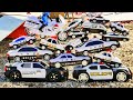 パトカーのミニカーを箱にまとめてみた！ 急な坂道を走行テスト！！Break the Police Car Model Collection Tower and Drive A Steep Hill !