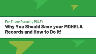 For Those Pursuing PSLF Why You Should Save your MOHELA Records and How to Do It!
