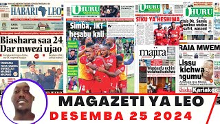 Magazeti ya leo Desemba 25/2024 jumatano asubuhi/magazeti ya michezo leo asubuhi ijumatano/simba