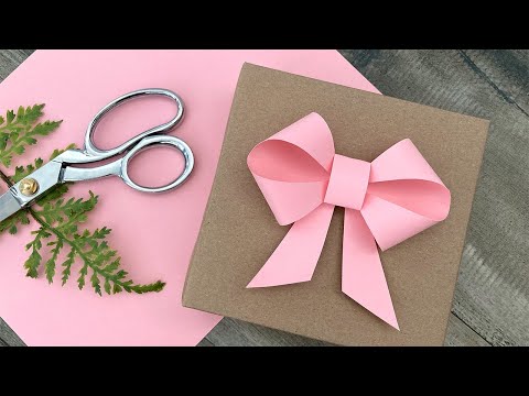 Paper Bow Gift Topper Gift Wrapping Love