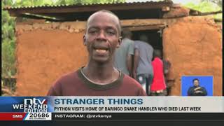 Python goes to mourn Baringo snake handler, rests on his grave