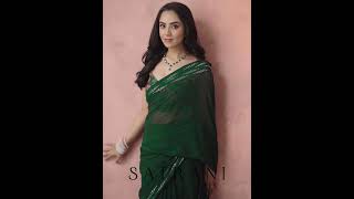 Satrani Embellished, Self Design Bollywood Georgette Saree  (Green)