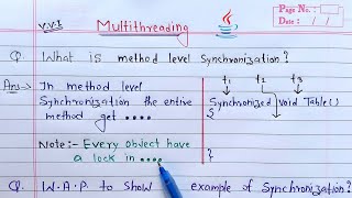 synchronized method in java multithreading | Learn Coding