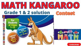 Math kangaroo International Contest Grade 1 \u0026 2  Solution