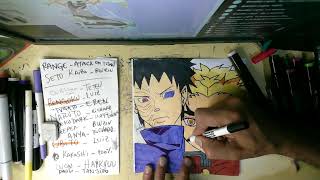 Live das Onze e meia noite - Desenhando o Rengoku ,Obito e kakashi