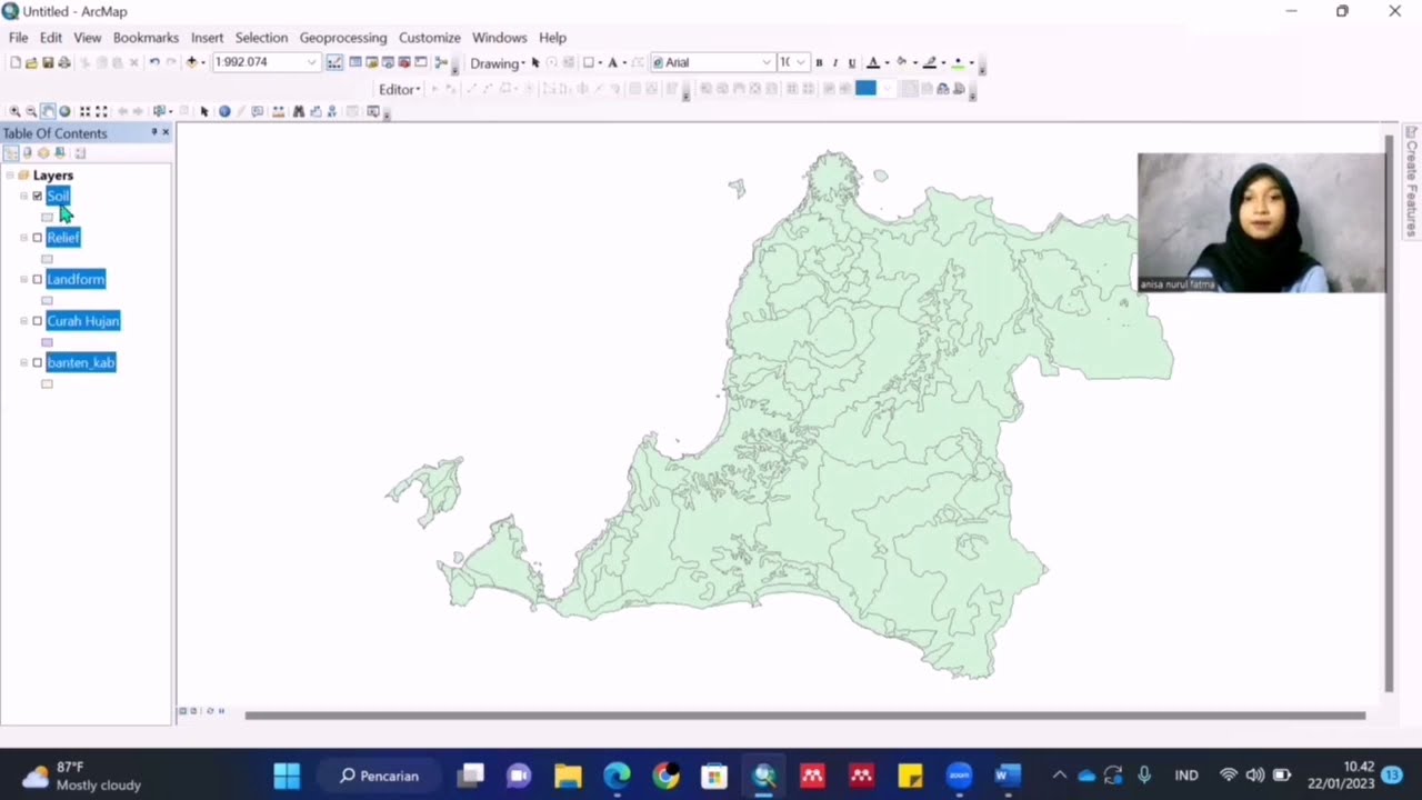 Skoring Peta Kerawanan Tanah Longsor Provinsi Banten - Arcgis - YouTube