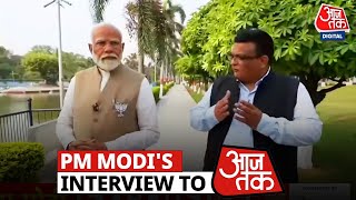 PM Modi's interview to Himanshu Mishra of Aaj Tak channel