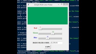 Simple RGB Color Picker using Python