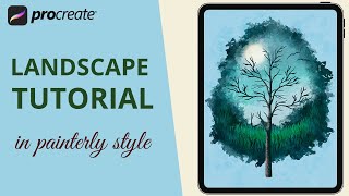 Landscape In A Tree (Painterly Style) - Easy iPad Drawing Tutorial