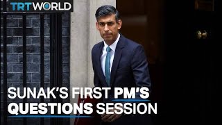 Rishi Sunak stands for first Prime Minister's Questions session