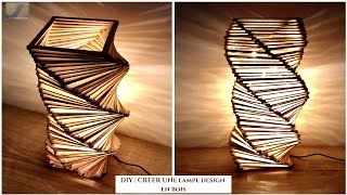 DIY : CREER UNE LAMPE  DESIGN EN BOIS