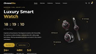 Full Ecommerce Website Design Using HTML CSS JavaScript | Luxury Watch Store Frontend Project