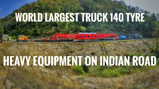 World longest truck and heavy equipment on indian road.  Chhindwara to betul road saori bazar