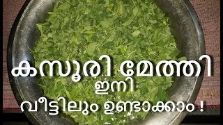 How to make Kasoori Methi leaves at Home ?  കസൂരി മേത്തി  ഇനി വീട്ടിലും ഉണ്ടാക്കാം ?