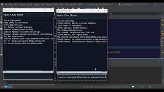 Chat application using java socket programming, swing, multi threading.
