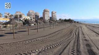 La insólita imagen de las playas vacías en Torremolinos, Málaga