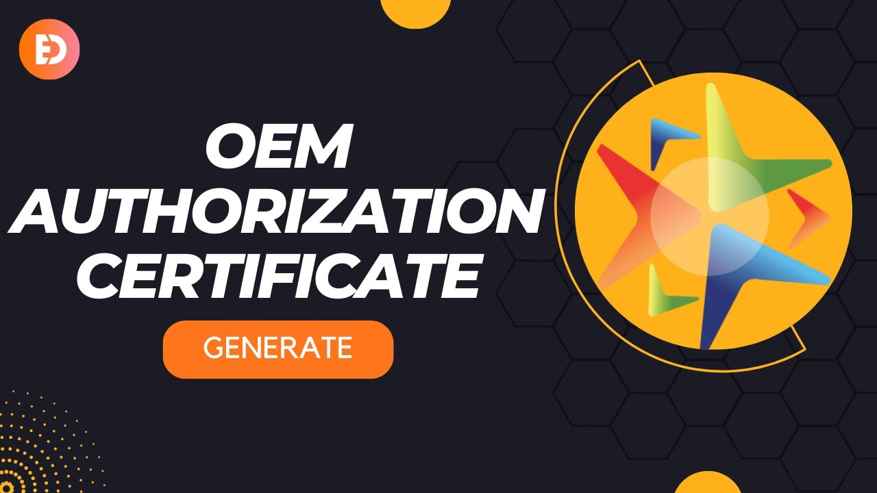 Generate: OEM Authorization Certificate | Reseller Authority Letter ...