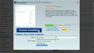 Installing WordPress using DreamHost's Installer