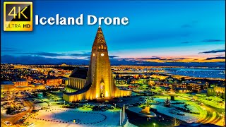 Iceland - 4K UHD Drone Video | Explore Reykjavik, Waterfalls, Blue Lagoon of Iceland in 4K Drone