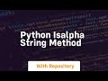 Python isalpha string method