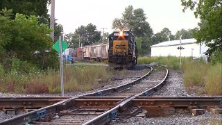 CSX 4311 and CSX 4057 Backing on the Connecting Track between NS and CSX in Frankfort, Indiana