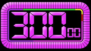 300 to 0 Countdown Timer With Royalty-free Relaxing Music | Numbers 300 to 0 | Digital Timer