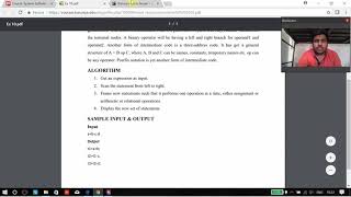 System software and compiler lab Exp-10: Intermediate code generation