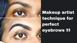 ഭംഗിയായി പുരികം വരയ്ക്കാൻ പഠിക്കാം ❤️Makeup artist’s  technique 🤩 natural and bridal eyebrow 😍💕