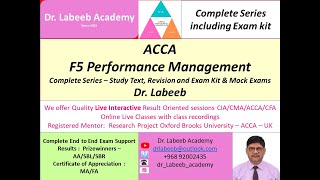 28 ACCA PM Chapter 11 Quantitative Techniques
