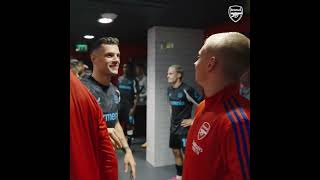 A welcome return for Granit Xhaka ❤️🤝#shorts #football #arsenal