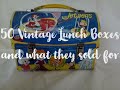 50 Vintage Lunch Boxes from the 1950s 1960s and 1970s and How Much They Sold For - Episode 1