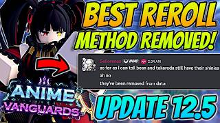 The *BEST* Gem Reroll Method Got REMOVED In Anime Vanguards Update 12.5!