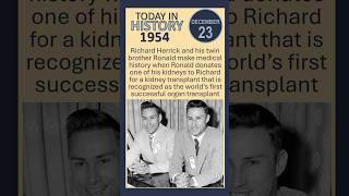 WHAT Was the FIRST Successful Organ Transplant? 🏥 | Today in History (1954) #history