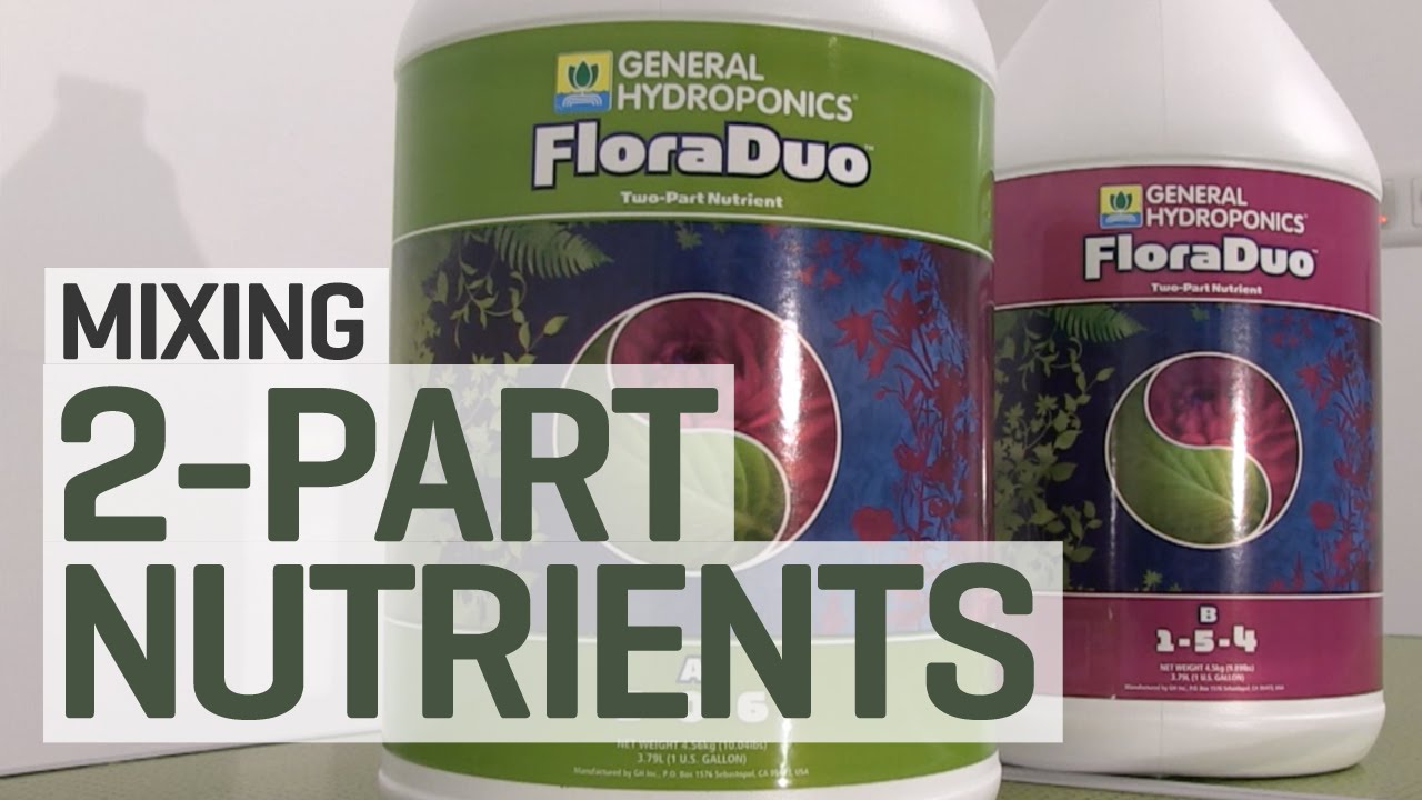 How To Mix A 2-Part Hydroponics Nutrient Solution. - YouTube