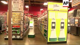 Retail robots assisting shoppers in California