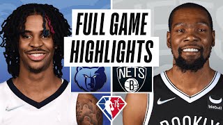 GRIZZLIES at NETS | FULL GAME HIGHLIGHTS | January 3, 2022