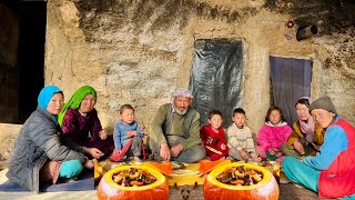 A Couple Cooks Traditional Food in a Cave٬village life family