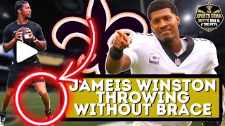 Jameis Winston throwing without brace