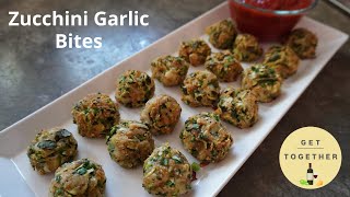 Zucchini Garlic Bites | Quick, Easy, Healthy Appetizer