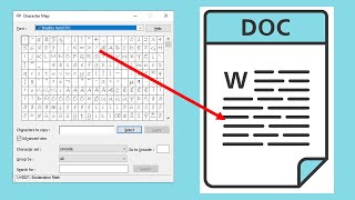 Using the Windows Character Map to Insert Symbols Into Documents Etc.