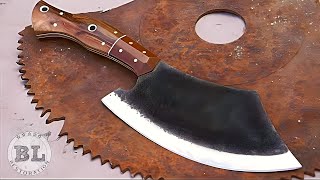 Making a large kitchen knife from an Old Saw Blade