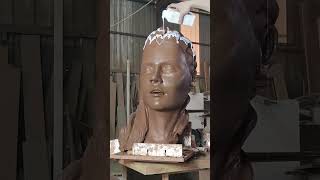 Female Head Sculpture #sculpture #howto #diy #clayart #art #short #explore #explorepage