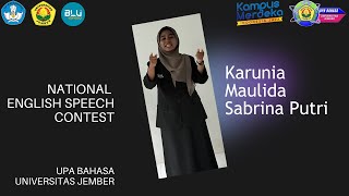 SpeechContest093-Karunia Maulida Sabrina Putri: Modern Heroes in Environmental Conservation