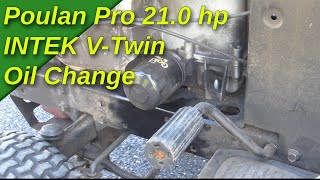 Poulan Pro With Briggs and Stratton 21hp INTEK V-Twin Oil Change